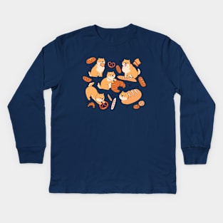 Bread dog Kids Long Sleeve T-Shirt